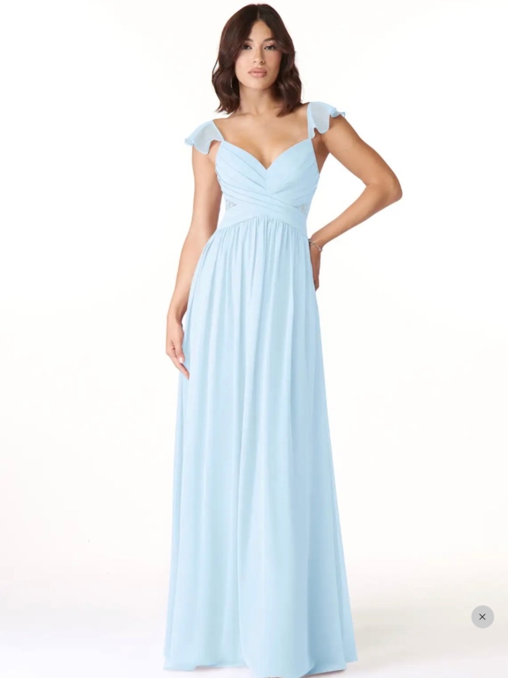 Sky blue long dress